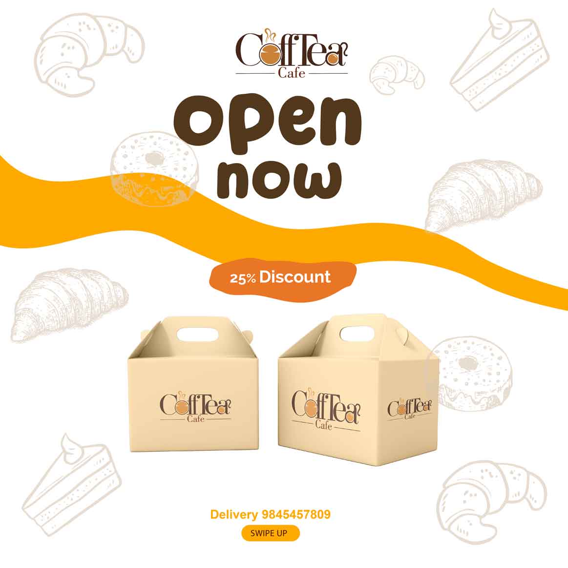 CoffTea Open Now Social Media Post