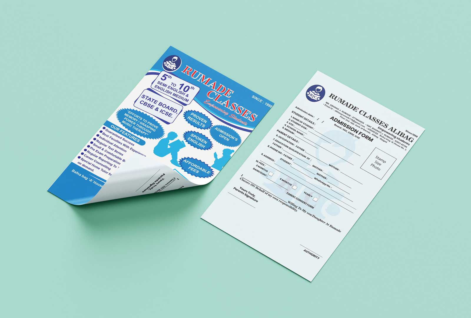 Rumade Classes Pamphlet Mockup